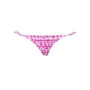 Logo Print Tie Side Bikini Hipster