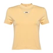 Gul T-shirt med Grosgrain Logo