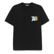 Sort Crew Neck T-shirt 100% Bomuld