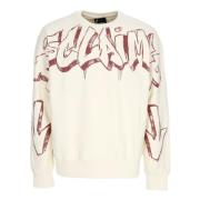 Logo Crewneck Sweatshirt Hvid/Bourdeaux