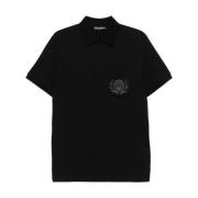 Sort Button-Front T-shirts og Polos