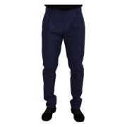 Elegant Slim Fit Blå Chinos