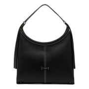 Sort Norma Læder Crossbody Taske