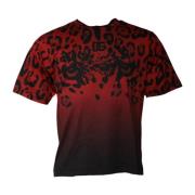 Leopard Print Kortærmet T-shirt