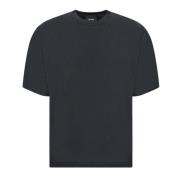 Sort Broderet T-shirt