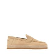 Beige Ruskind Loafer med Memory Foam