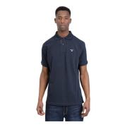 Navy Blue Polo Shirt med Logo Broderi