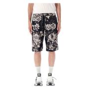 Luksus Silkeblomstermønster Bermuda Shorts