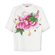 T-shirt med blomstermotiv