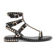 Sort Studded Cage Sandaler