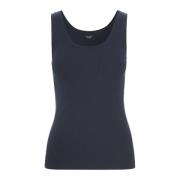 Rib Tank Top Mørk Midnat