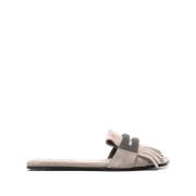 Suede Frynse Sandal