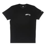 Sort Herre Tee med Logo Print