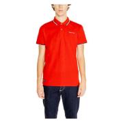 Rød Plain Cotton Polo Shirt