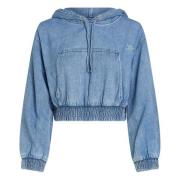 Blå Denim Streetwear Sweater