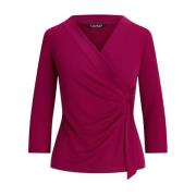 Burgundy Bluse med Bælte