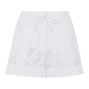 Hvide Sommer Shorts Elegant Stil