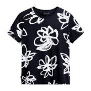 Blomsterprint Casual T-shirt