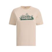 Monokrom Blomsterprint T-Shirt