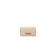 Beige Quiltet Crossbody Taske