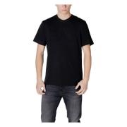 Sort Rund Hals T-Shirt