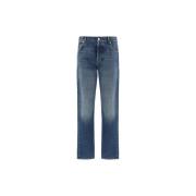 Blå Straight Leg Jeans