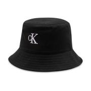 Monogram Bucket Hat Sort Trykt Kasket