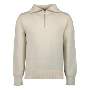 Beige Zip-Up Sweater Forår-Sommer 2025