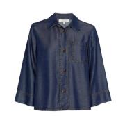 Lyocell Jeans Look Bluse Jakke