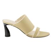 Beige Canvas Mules Forår-Sommer 2025