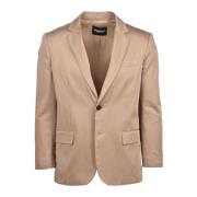 Bomuld Silke Blandet Blazer Jakke