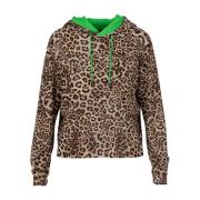 Leopard Print Hoodie Stilfuldt Sweatshirt