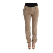 Beige Corduroy Casual Bukser