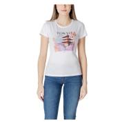 Hvid Blomstret T-shirt