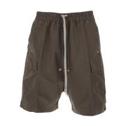 Cargo Grå Elastisk Talje Shorts