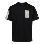 Almindelig pasform sort bomuld jersey t-shirt