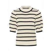 Stribet Strik Pullover Sweater