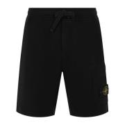 Sort Cargo Jersey Shorts med Logo