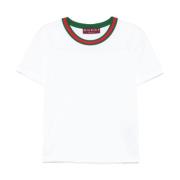 Hvid Broderet Logo T-shirts og Polos