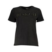 Elegant T-shirt med kontrastdetaljer