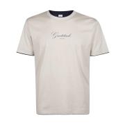 Trykt Bomuld Crewneck T-shirt