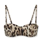 Animalier Print Bikini Top med PVC Clutch