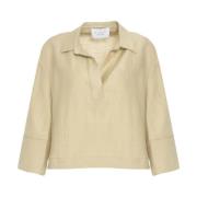 Beige Polo Krave Bluse SS25