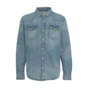 Blå Denim Western Skjorte SS25