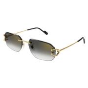 Guld Rimless Solbriller CT0468S Stil