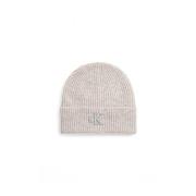 Broderet Logo Ribstrikket Beanie Hat