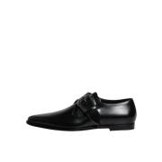 Sort Læder Monk Strap Sko