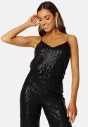 BUBBLEROOM Kira sparkling singlet Black M