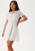 Bubbleroom Occasion Crochet Lace short dress White 36