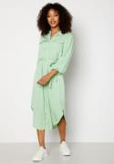 VILA Embrace 3/4 Puff Sleeve Midi Dress Grayed Jade 34